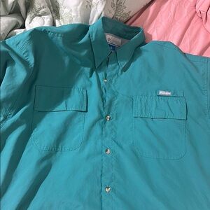 Columbia Teal Button-Up Shirt
